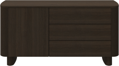 Sideboard with drawer section, brown wood