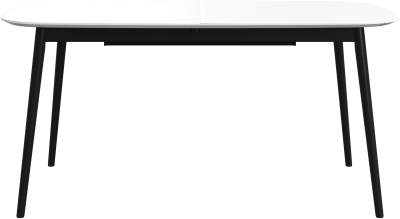 Kingston extendable dining table, white lacquered