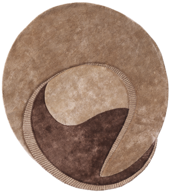 Arena rug, beige tencel/cotton