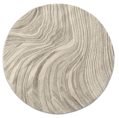 Furrow rug, light grey cotton