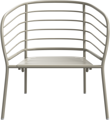 Cancún Lounge chair, light grey aluminium