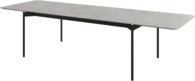 Augusta extendable dining table, brown/black ceramic