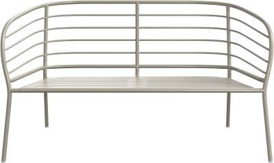 Cancún Lounge sofa, light grey aluminium