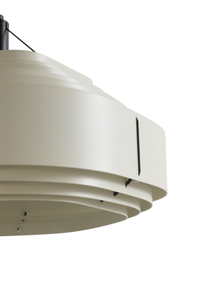 Ripple pendant, beige metal