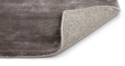 Loom rug, light grey tencel/cotton