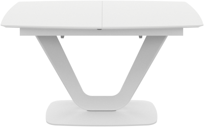 Alicante extendable dining table, white lacquered