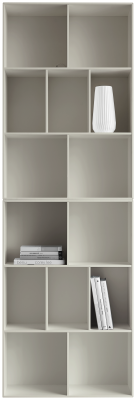Como wall system, light grey lacquered