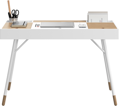 Cupertino desk, white lacquered