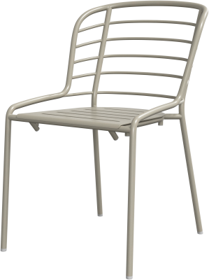 Cancún Dining chair, light grey aluminium