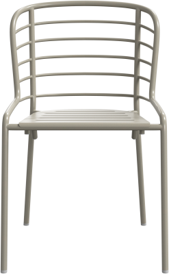 Cancún Dining chair, light grey aluminium