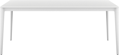 Torino conference/dining table, white lacquered