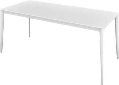 Torino conference/dining table, white lacquered