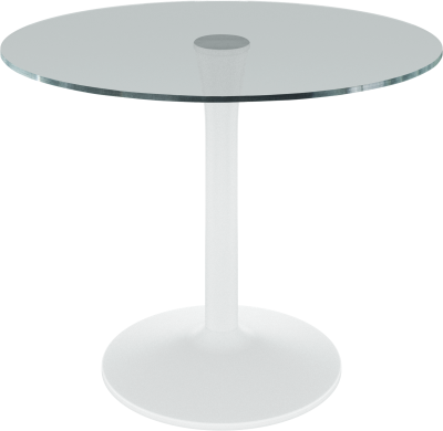 New York dining table, clear glass