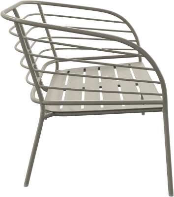 Cancún Lounge sofa, light grey aluminium