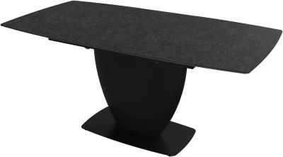 Fiorentina extendable dining table, dark grey/black ceramic