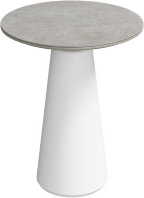Madrid side table, light grey ceramic