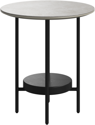 Madrid side table, light grey ceramic