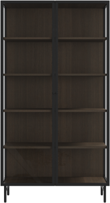 Lund glass cabinet, black wood