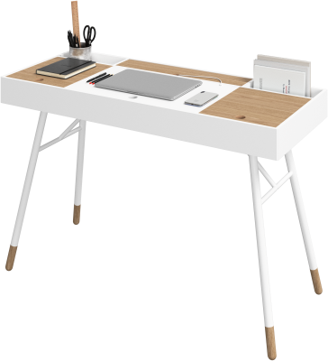 Cupertino desk, white lacquered