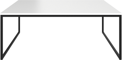 Lugo coffee table, white lacquered