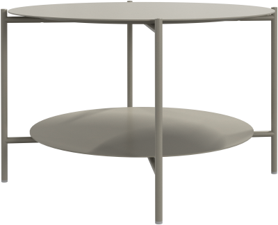 Cancún coffee table, light grey metal