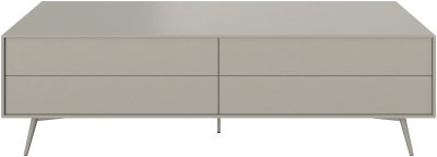 Fermo media unit with drop down door and drawer, light grey wood