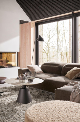 Movement rug, white polyester/cotton