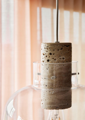 Stockholm table lamp, black glass