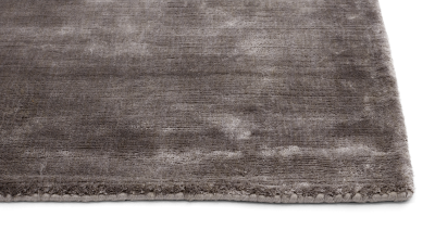 Loom rug, light grey tencel/cotton