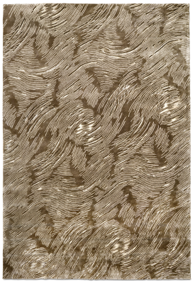Whirlwind rug, brown tencel