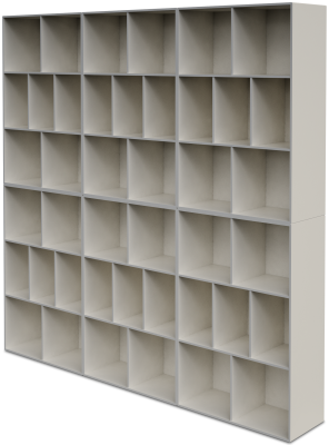 Como wall system, light grey lacquered