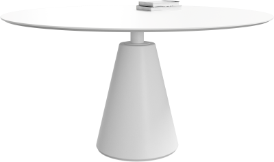 Madrid dining table, white wood