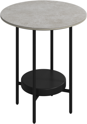 Madrid side table, light grey ceramic