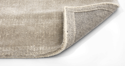 Simple rug, light grey wool/cotton