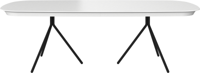 Ottawa extendable dining table, white lacquered