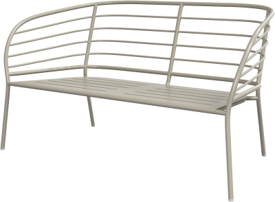 Cancún Lounge sofa, light grey aluminium