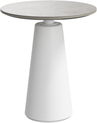 Madrid side table, light grey ceramic