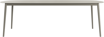 Cancún dining table, light grey metal