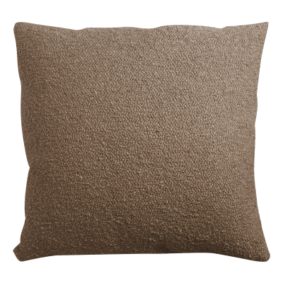 Bouclé single cushion, brown