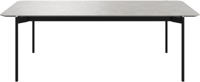 Augusta extendable dining table, brown/black ceramic