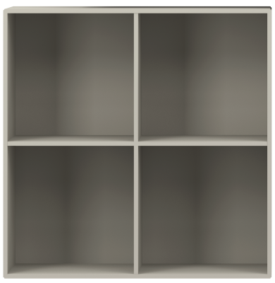 Como bookcase, light grey lacquered