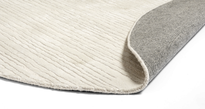 Structure rug, light grey wool/cotton