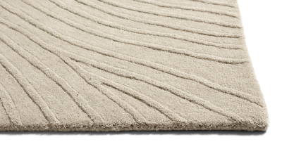 Ridge rug, beige wool