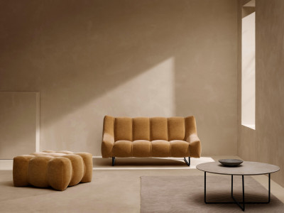 Nawabari coffee table, light grey ceramic