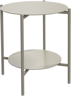 Cancún side table, light grey metal