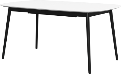 Kingston extendable dining table, white lacquered