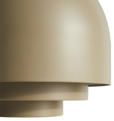 Paddle pendant, light grey metal