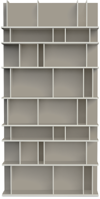 Como wall system, light grey lacquered