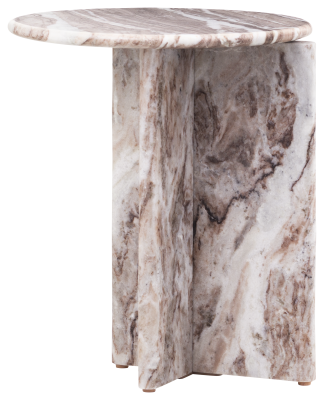 Milano side table, brown marble