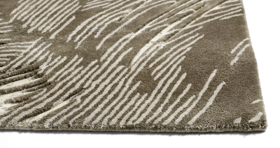 Whirlwind rug, brown tencel